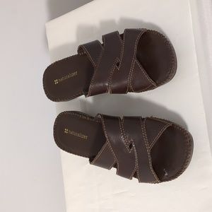 Naturalizer Warrior Leather Slip-On Sandals